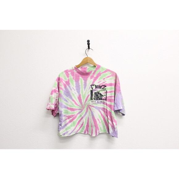 Vintage T Bonz Grill Charleston South Carolina Crop Top T Shirt Large - Picture 3 of 8